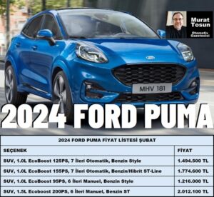 Ford Puma Fiyat Listesi Şubat 2024