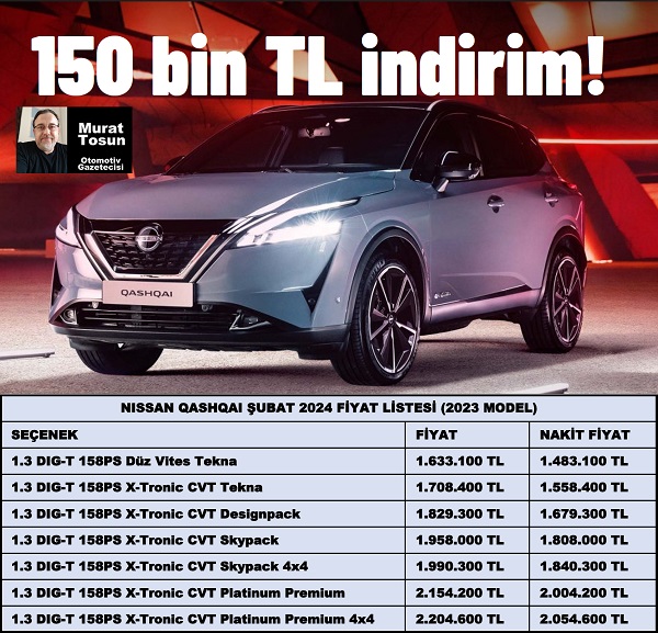 Nissan Qashqai %C5%9Eubat 2024 Fiyat Listesi 1