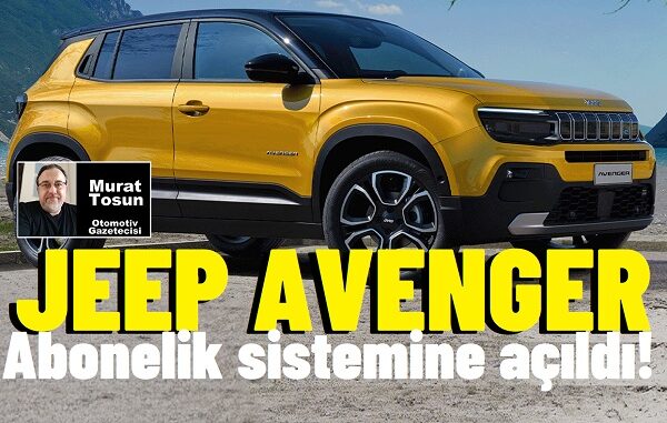 Jeep Avenger Abone Budget 2024.