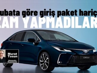 Toyota Corolla Fiyat Listesi Mart 2024