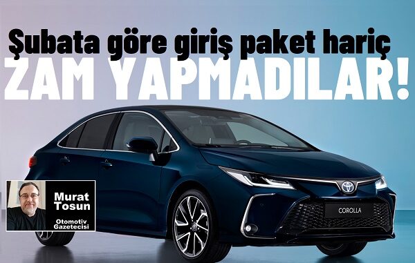 Toyota Corolla Fiyat Listesi Mart 2024