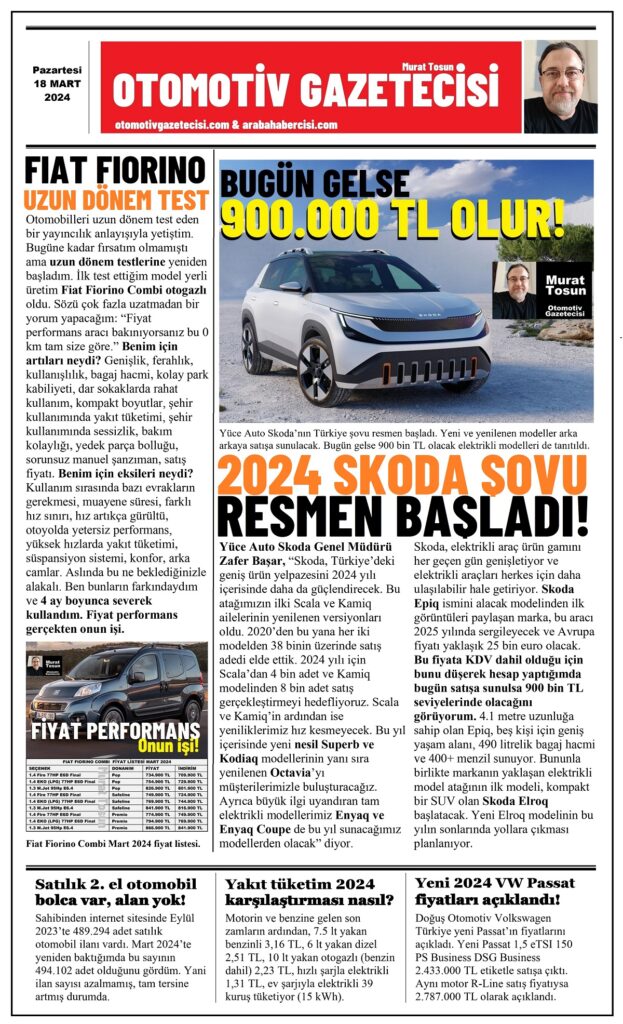 Yeni Skoda Modelleri 2024 0 km.