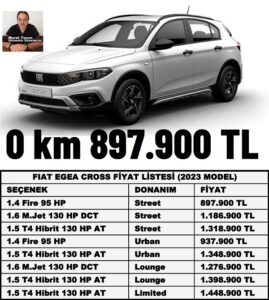 Fiat Egea Cross Fiyatlar Nisan 2024