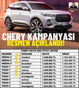 Chery Kampanya Mayıs 2024