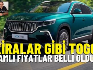 Togg T10X Zamlı Fiyatlar.
