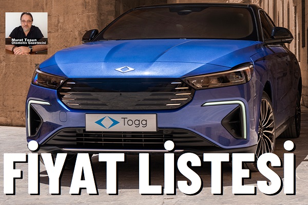 Togg T10F Fiyat Listesi Yeni.