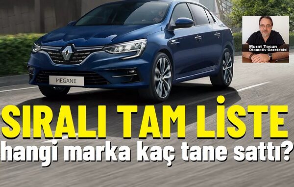 Araç Satış Rakamları Kasım 2025