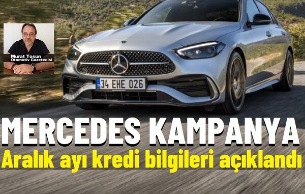 Mercedes finans kampanyası Aralık 2025.