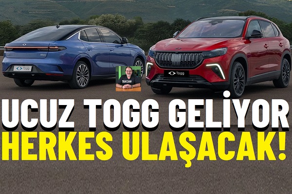 Togg T6 ucuz elektrikli otomobil.