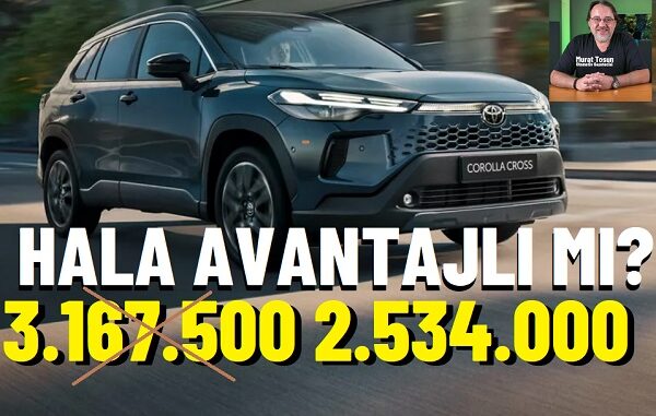 Toyota Corolla Hibrit SUV fiyat.