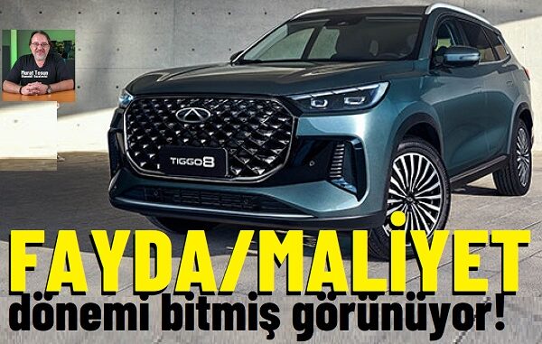 Chery fiyat listesi Ağustos 2026